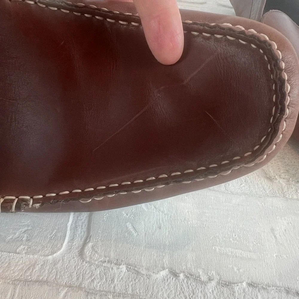 J.‎ Crew Driving Loafers Moccasins Mens 10.5 Brown Leather Slip On Casual Flats